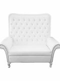 Tufted High Back Love Seat